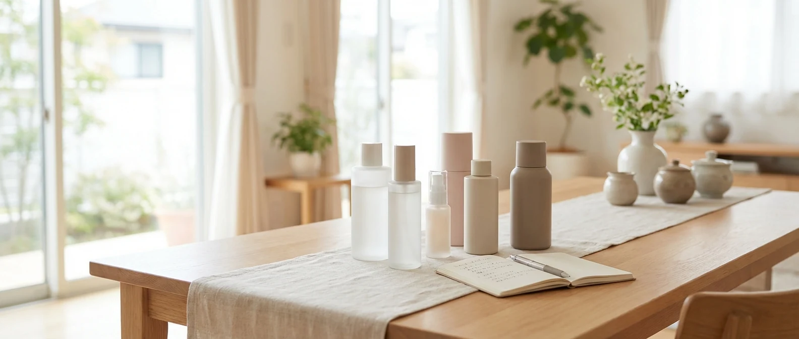 Affordable skincare still life for budget lotion comparison